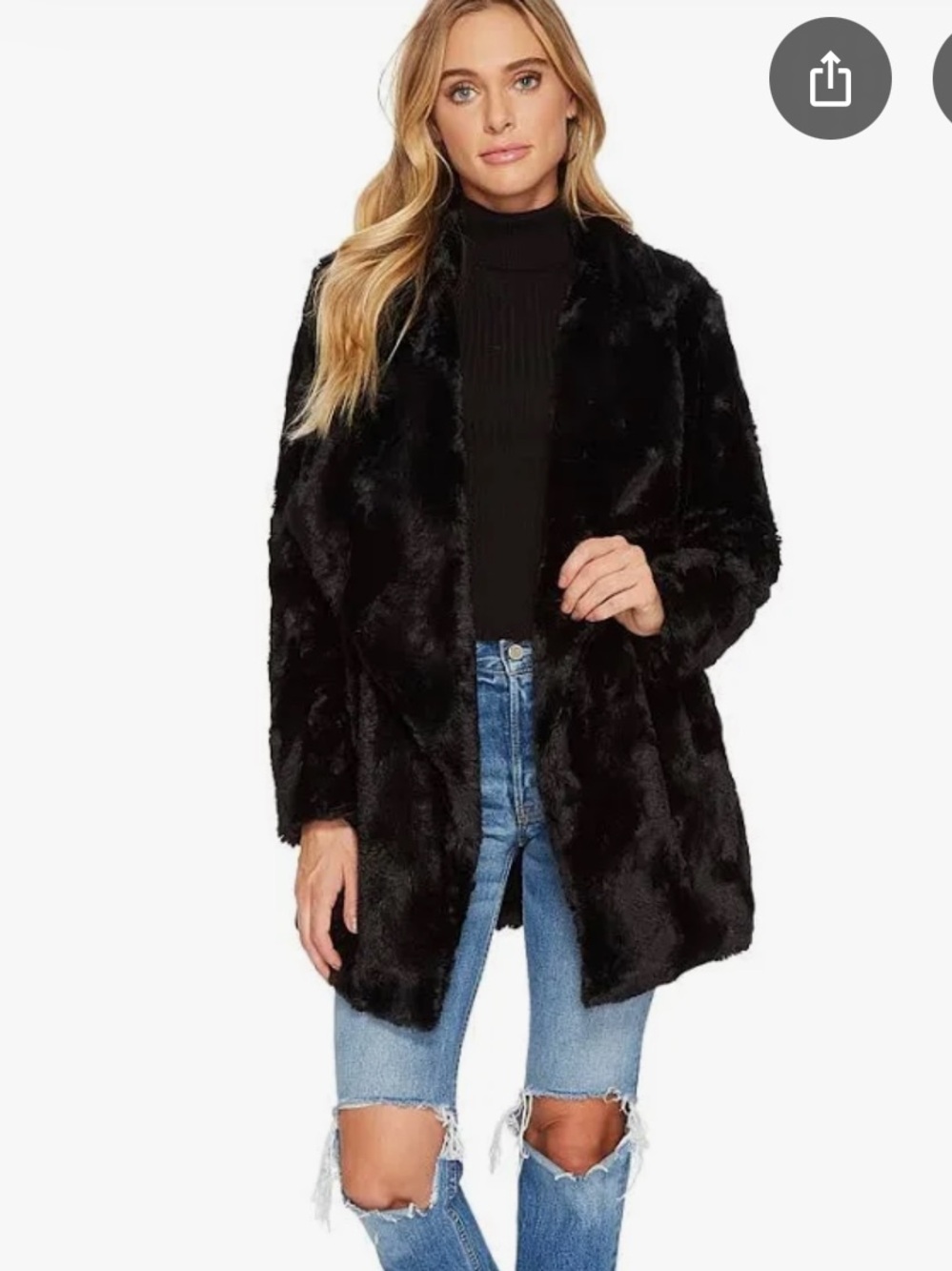 Jack by BB Dakota Womens Haddie
Faux-Fur Jacket XS Black